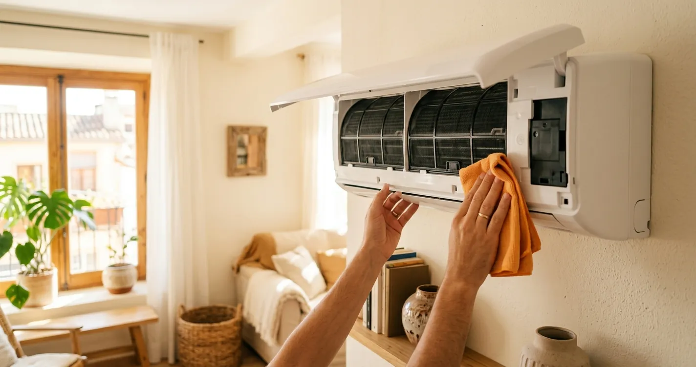 Mantenimiento del aire acondicionado en casa: limpieza de los filtros de un split doméstico